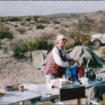 A volunteer at camp