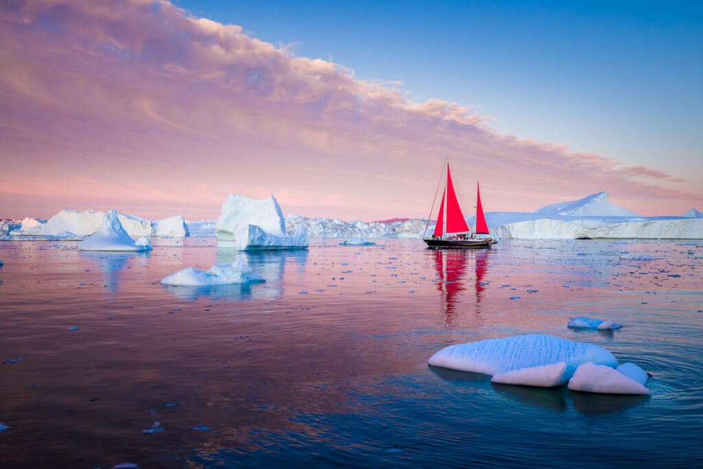 Sailing Under Pink Skies