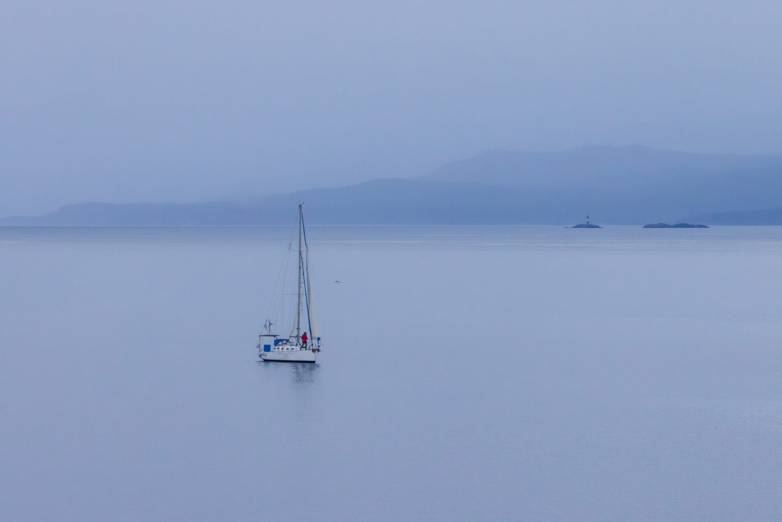 Sailboat in the Beagle Channel
