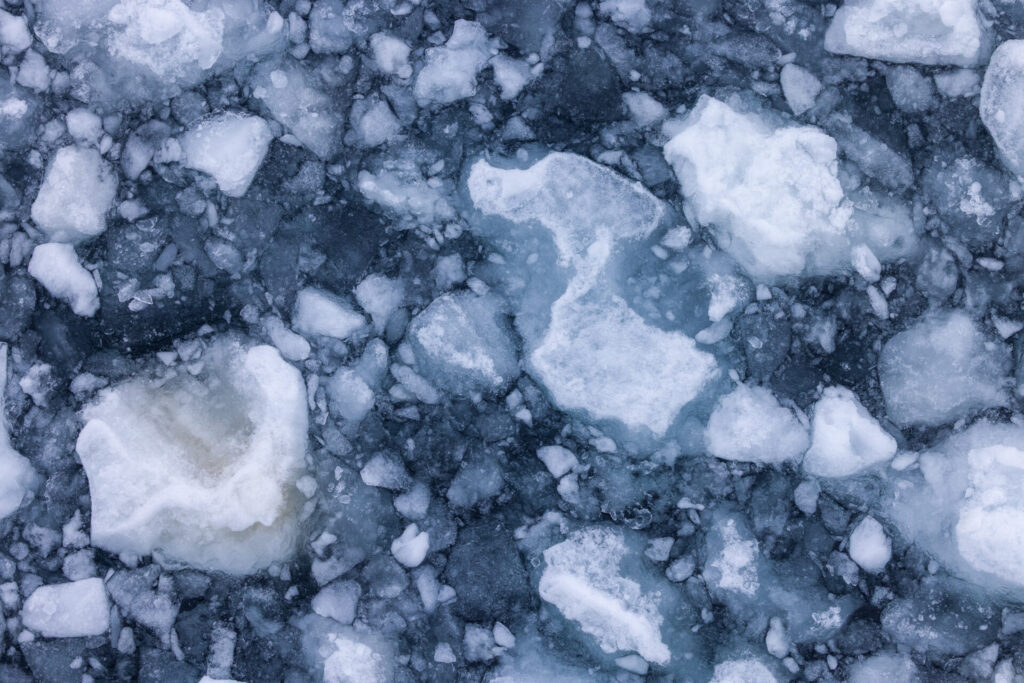 Chunks of Ice in the Ocean