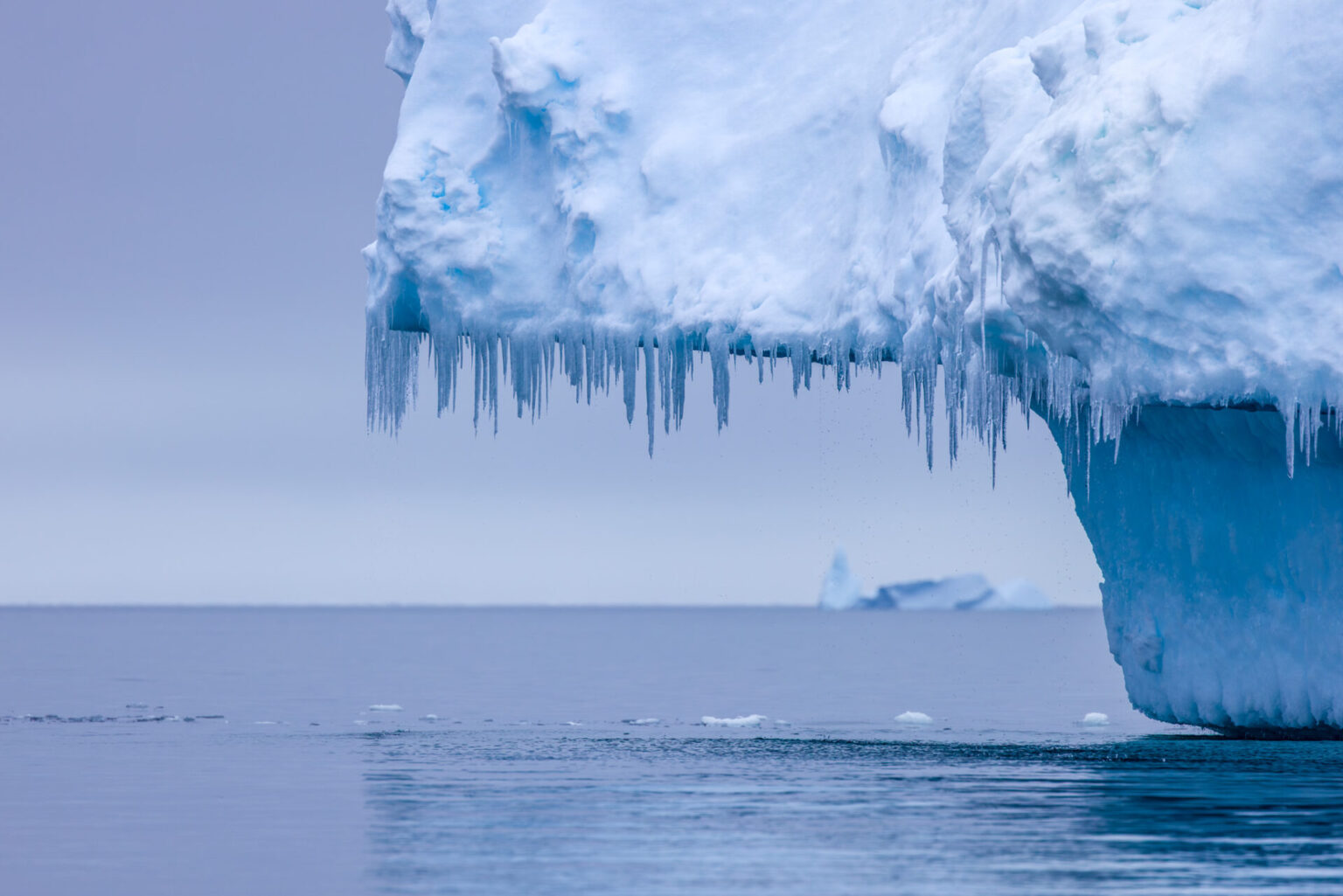 Icicles Hang off Iceberg