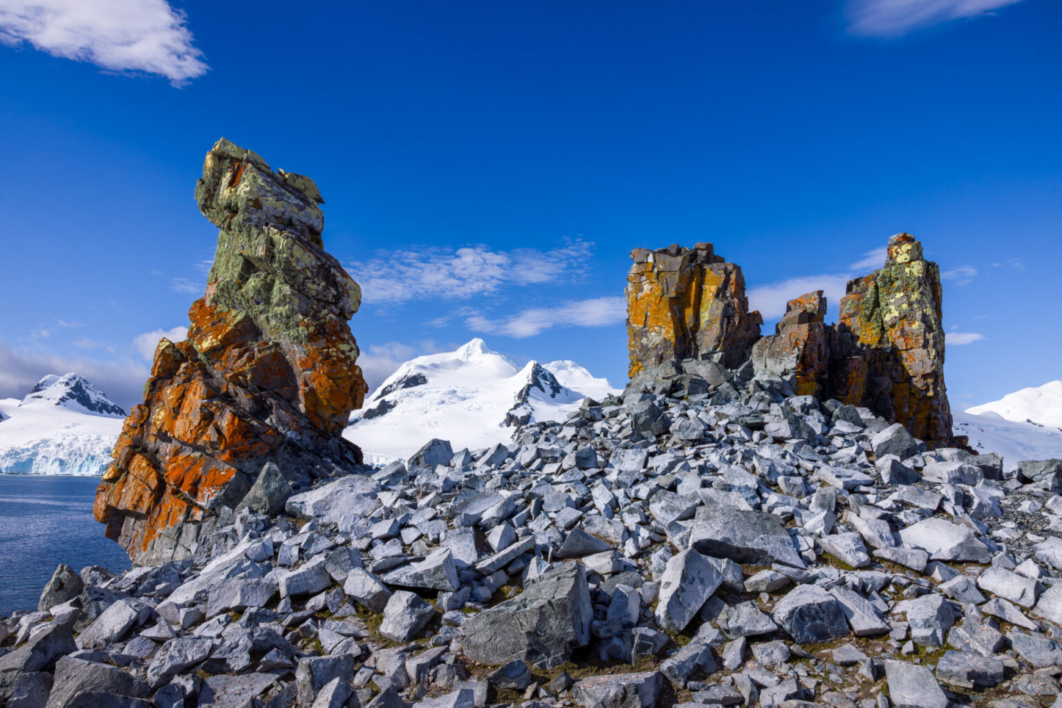 Rock Formations at Half Moon Island