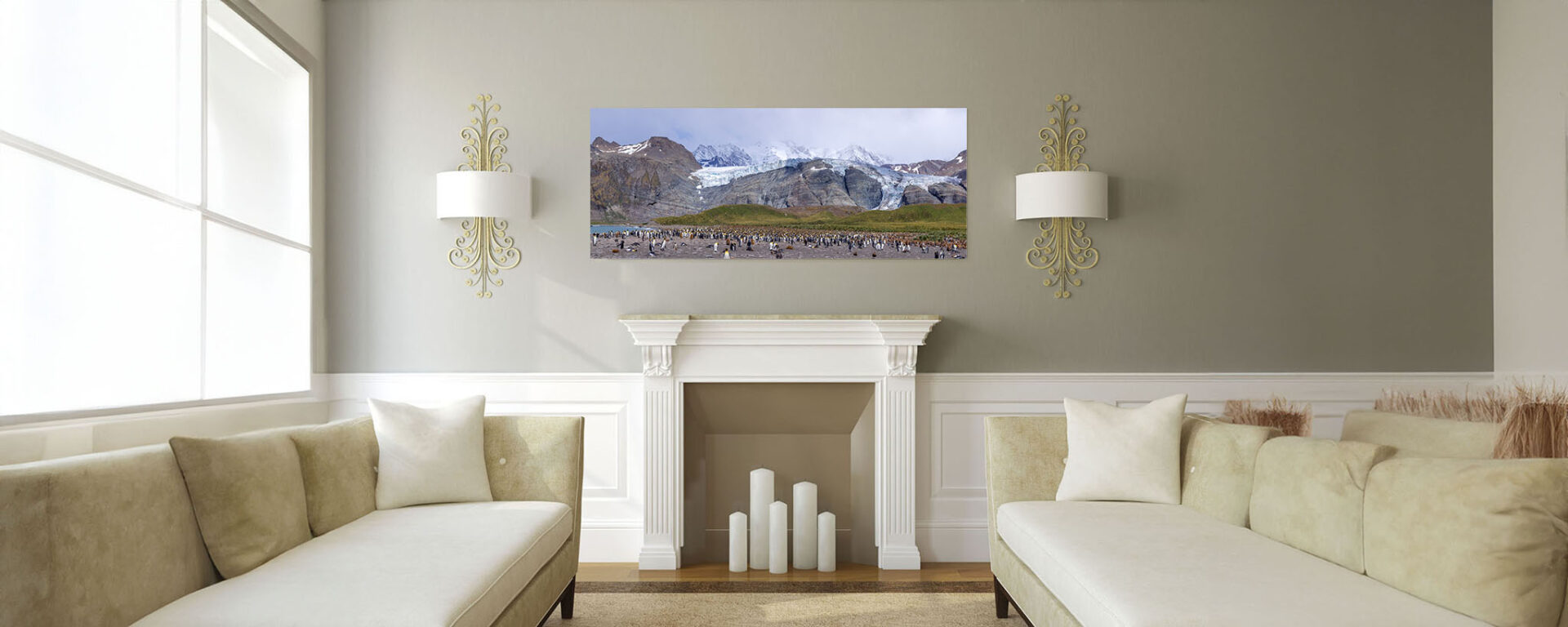 Hanging Glacier at Gold Harbor Wall Display