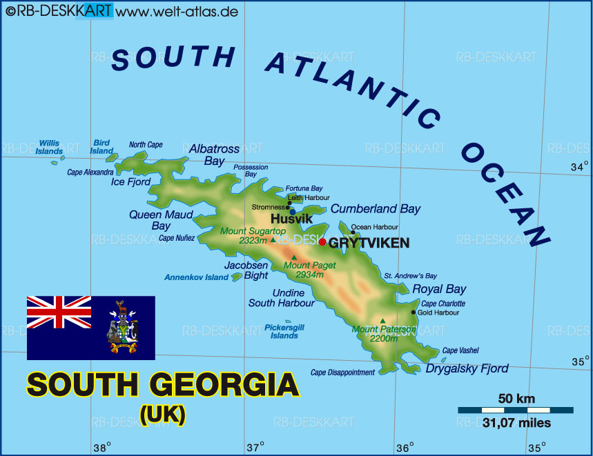 Map of South Georgia