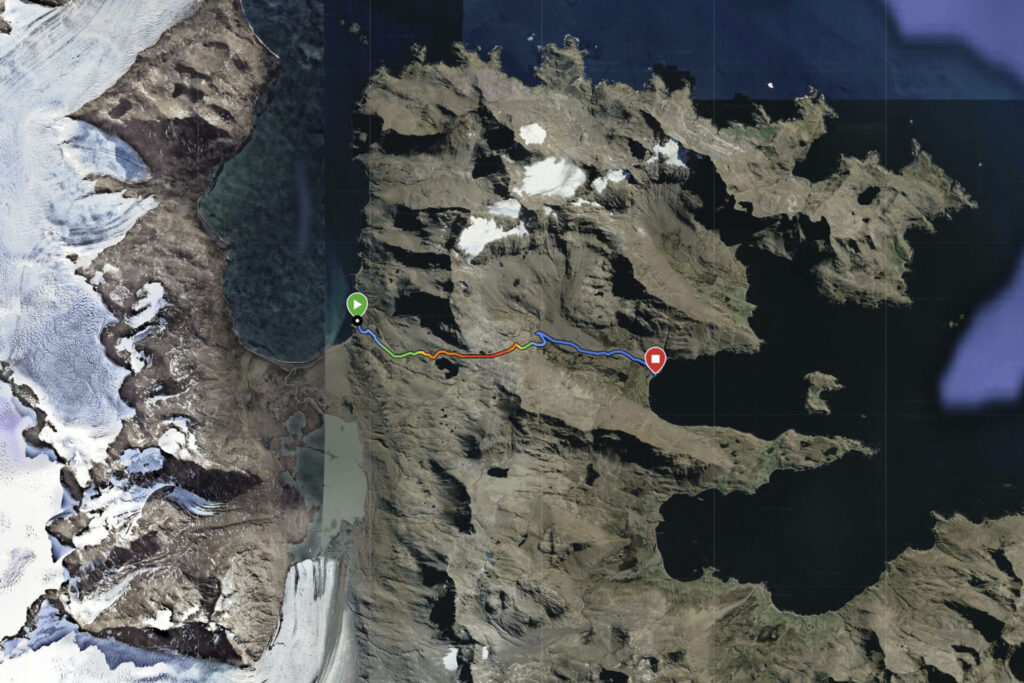 GPS Track of Shackleton Hike